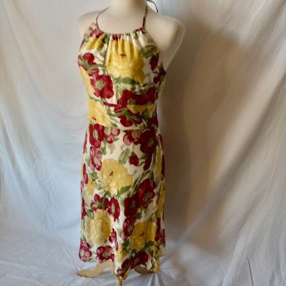 LOFT 100% Silk Floral Halter - Picture 2 of 7